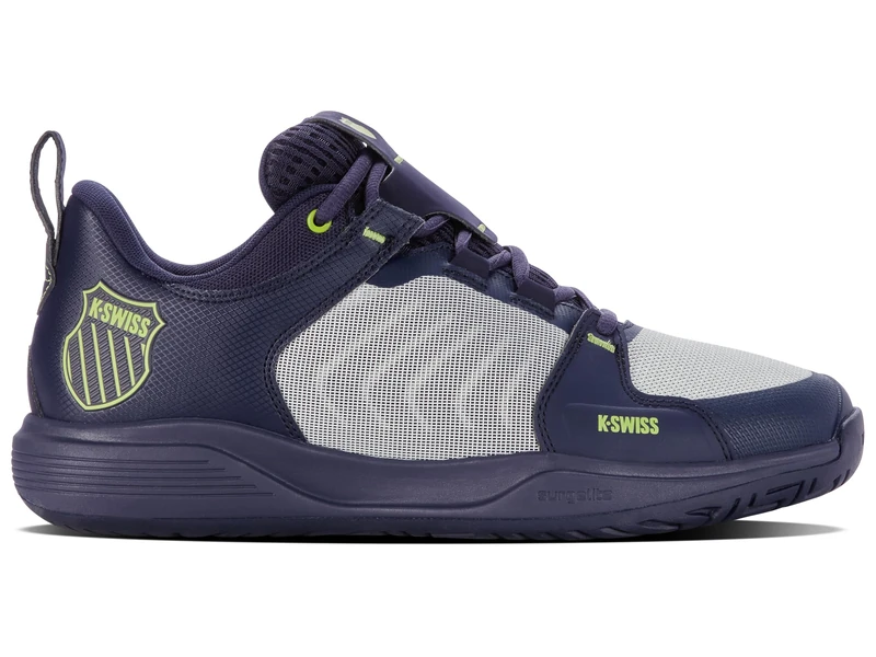 K-Swiss Performance Ultrashot Team, Tennis Shoes, Peacoat/Gray Violet/Lime Green,