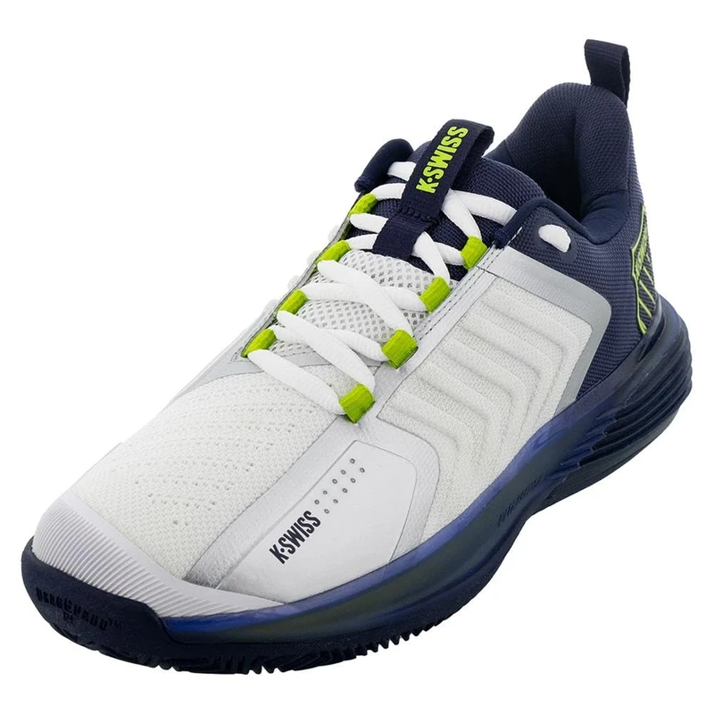K-Swiss Performance Ultrashot 3 HB, Tennis Shoes, White/Peacoat/Lime Green,