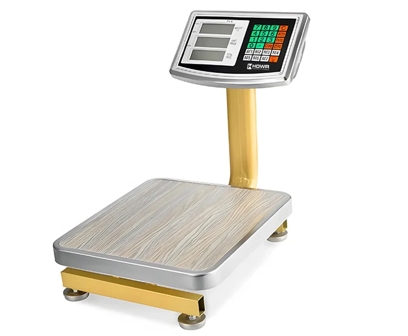 Wireless Platform Scale, 60 kg, 130 lb, Measurement Accuracy +/- 10 g, Built-in Battery, Foldable Stand, Standby Mode, Industrial Platform Scale, 3 LED Displays, Floor Scale, HDWR wagPRO-P60