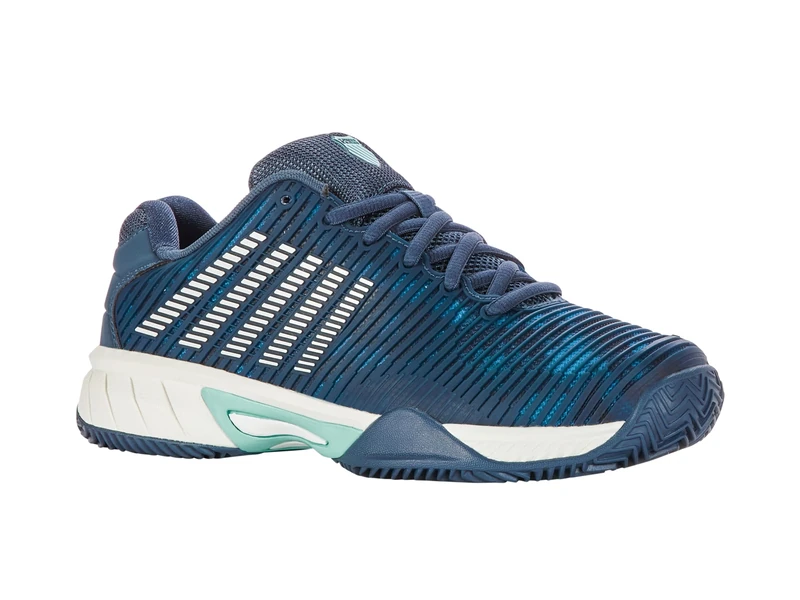 K-Swiss Performance Hypercourt Express 2 HB Tennis Shoes, Indian Teal/Star White/Moonstruck, 2 UK
