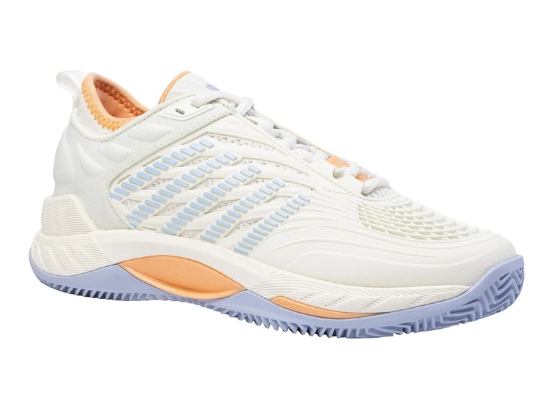 K-Swiss Performance Women's Hypercourt Supreme 2 HB Tennis Shoes, Star White/Heather/Peach Fuzz, 8.5 UK
