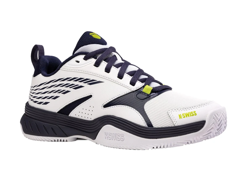 K-Swiss Performance Speedex HB, Tennis Shoes, White/Peacoat/Lime Green,7 UK