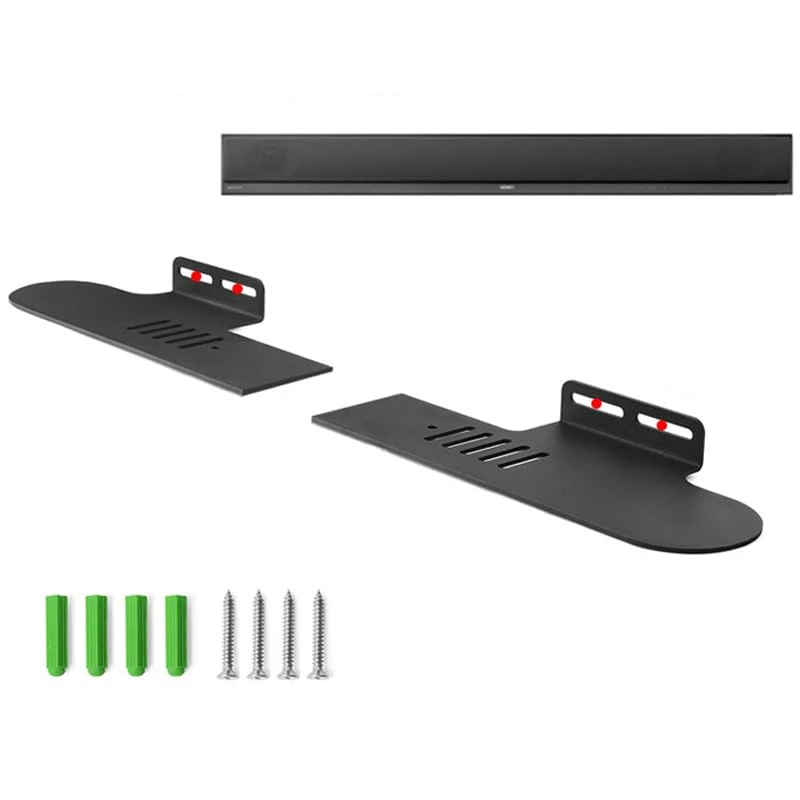 Aokicase Compatible with Sony HT-CT800 / HT-Z9F Holder Wall Mount Sony HT-CT800 / HT-Z9F Stand Accessories with Integrated Cable Management, Smart Home Speaker Accessories Rack (Black) Pack of 2 - Image 1