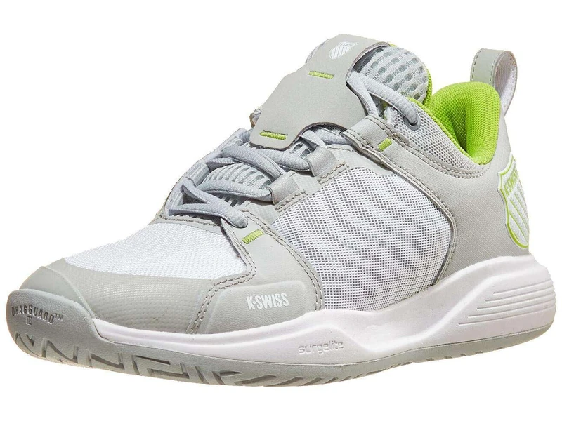 K-Swiss Performance Ultrashot Team, Tennis Shoes, Gray Violet/White/Lime Green,