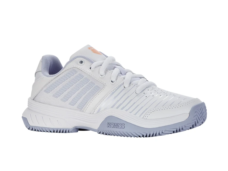 K-Swiss Performance Court Express HB, Tennis Shoes, White/Heather/Peach Fuzz,