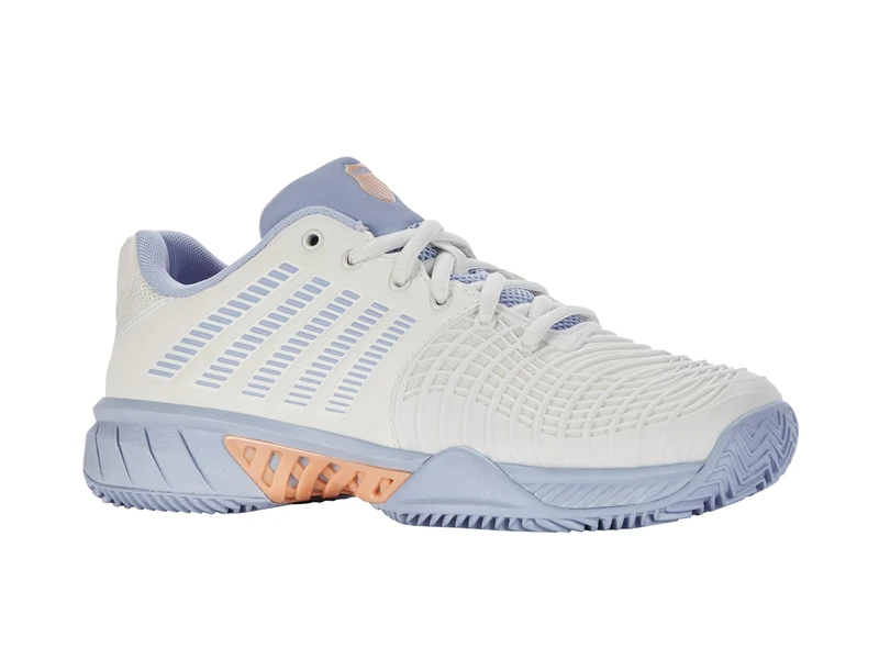 K-Swiss Performance Express Light 3 HB, Tennis Shoes, Star White/Heather/Peach Fuzz,