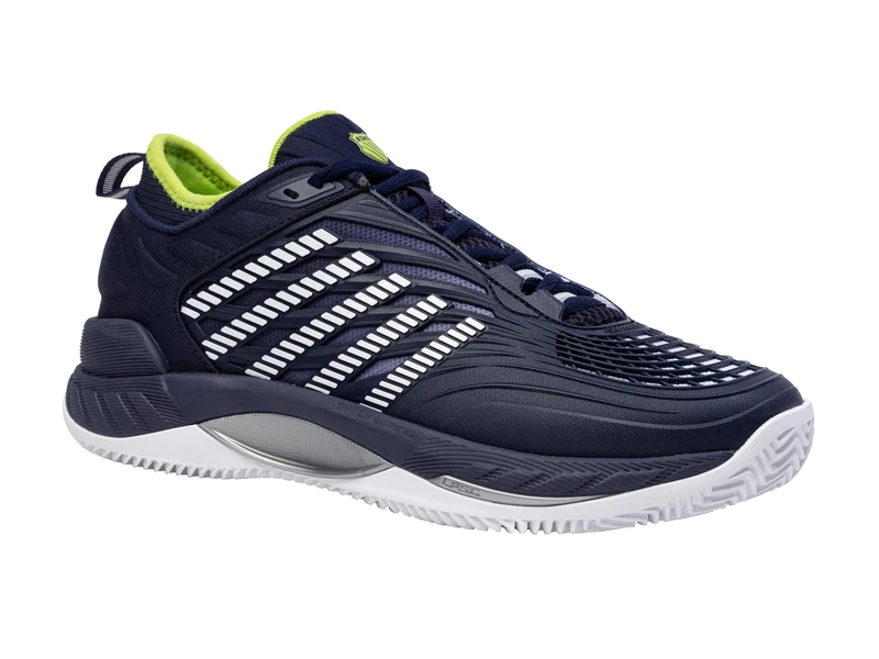 K-Swiss Performance Men's Hypercourt Supreme 2 Tennis Shoes, Peacoat/White/Lime Green, 10.5 UK