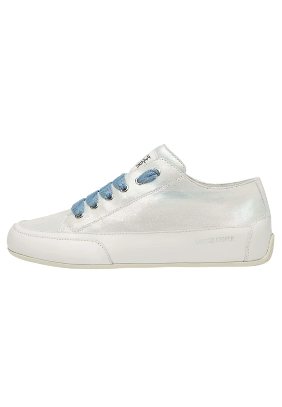 Candice Cooper Rock Chic Leather S-S-Sneakers - White, Sky Blue, 43 EU