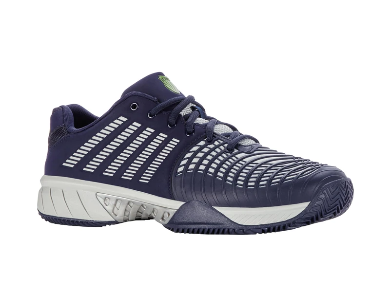 K-Swiss Performance Express Light 3 HB, Tennis Shoes, Peacoat/Gray Violet/Lime Green,