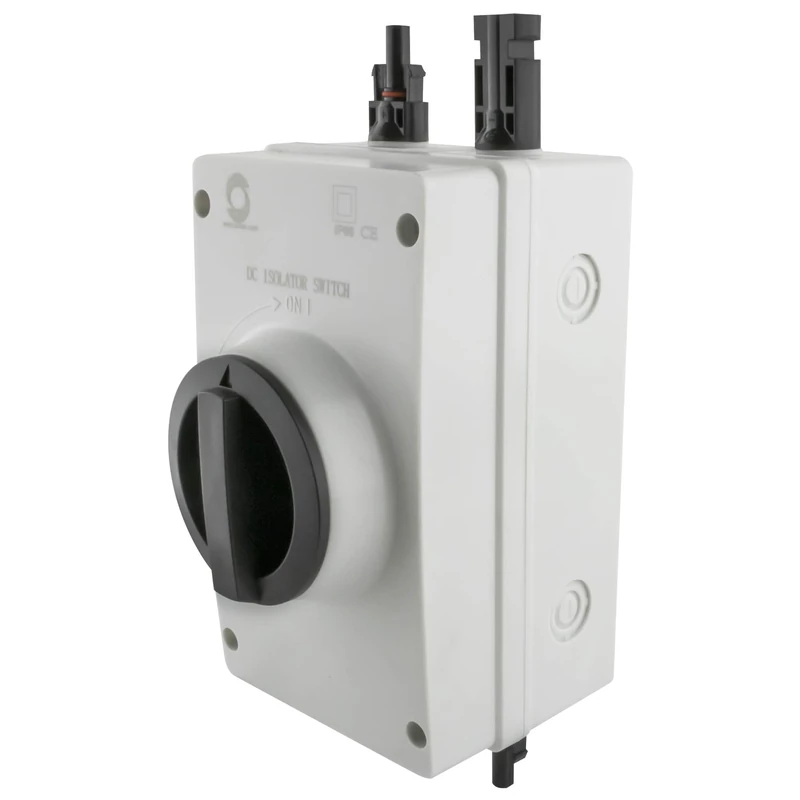 SeKi Solar DC Isolator Switch 4-Pin PV Main Switch 32A 1500V Connection with MC4 Compatible Plug Connections IP66 Waterproof - Image 1