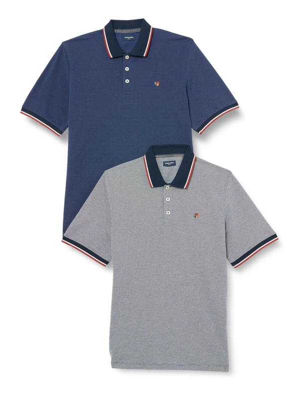 JACK & JONES Jprbluwin Polo SS 2Pk MP, Blue, M - Image 1