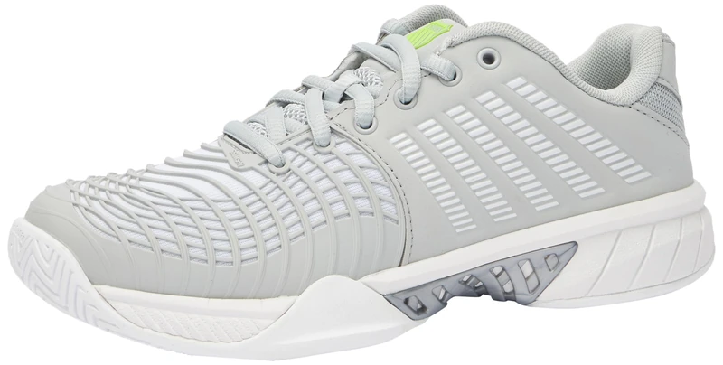 K-Swiss Performance Express Light 3, Tennis Shoes, Gray Violet/White/Lime Green,