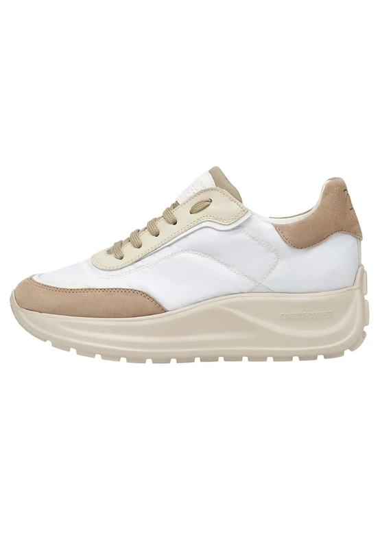 Candice Cooper Spark 010 White Leather Sneakers, Mouse Beige, 7.5 UK