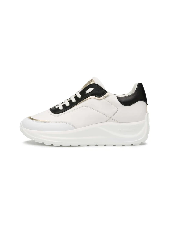 Candice Cooper Spark 010 White Leather Sneakers, White Black, 4 UK