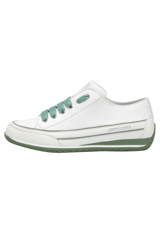 Candice Cooper Janis Strip Chic White Leather S Sneakers, White, 4.5 UK