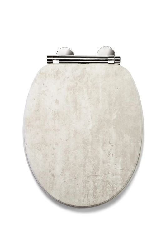 Croydex Cawdor Flexi-Fix Soft Close Toilet Seat - Pale Concrete