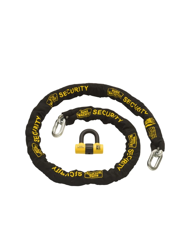 Burg Wachter Sold Secure Gold 12mm 2M Motorbike Chain & Lock Kit