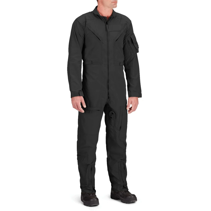 Propper Men's Poly Cotton Twill 27/P Flyers Coverall Jumpsuit, Black, Large Long
