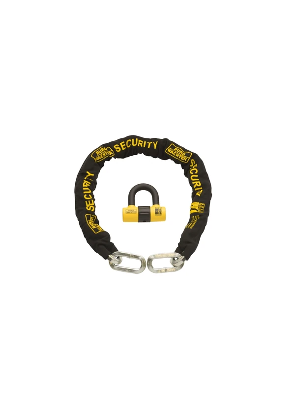Burg-Wachter 12mm 1M Sold Motorbike Security Chain Gold Lock, Black