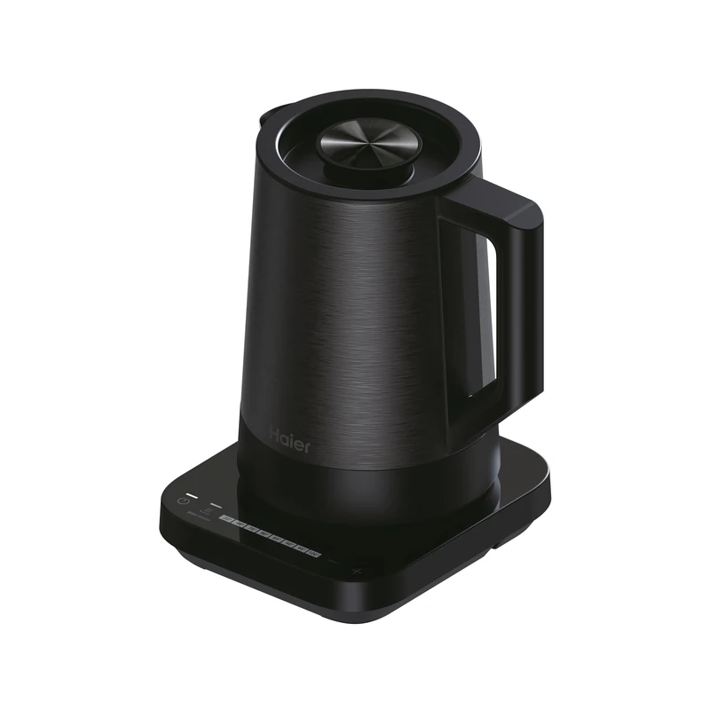 Haier 3000W Smart Electric Kettle 1.7L, Touch Control 40°C~100°C with 7 Preset Temperature Settings, Keep Warm Function, Stainless Steel, hOn App, Black [I-Master Series 5 HKE5A]