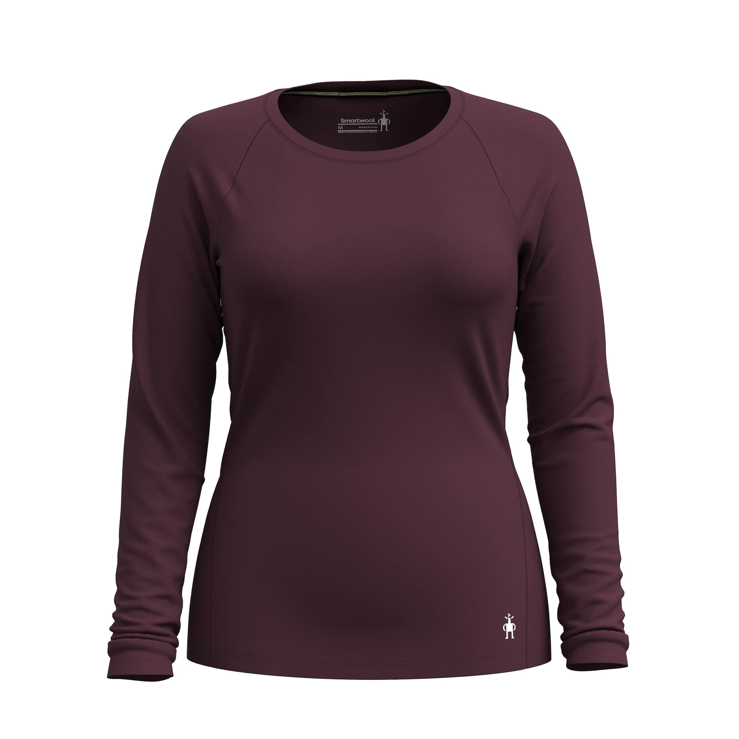 Smartwool Women's Classic All-Season Merino Base Layer Long Sleeve, Eggplant, XS