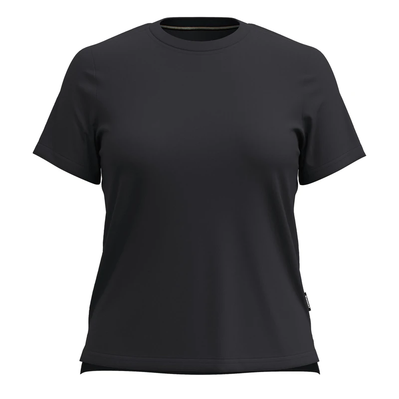 Smartwool Women's Perfect Crew Short Sleeve Tee, Black, X-Small