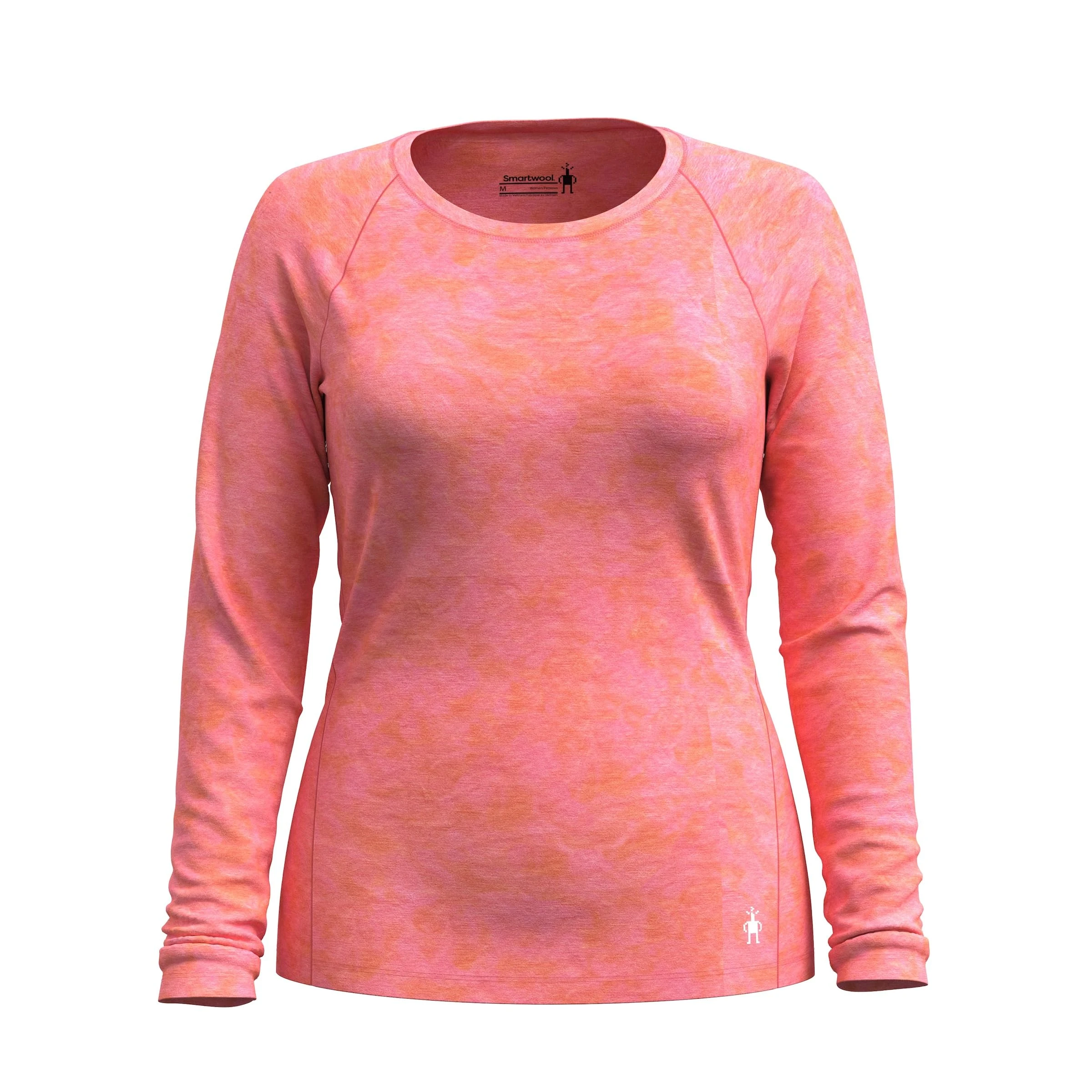 Smartwool Women's Classic All-Season Merino Wool Base Layer — Long Sleeve Shirt (Slim Fit), Guava Orange Wash, X-Large