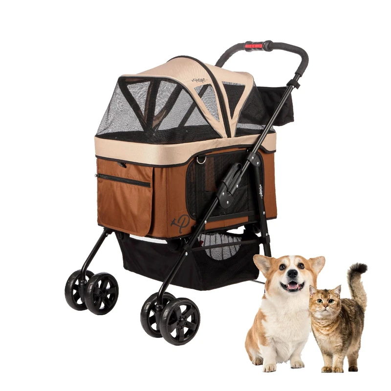 New! Petique's Dynamic Pet Stroller, Mocha