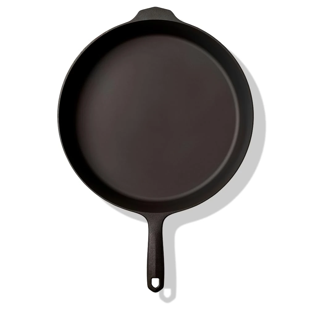 Field Company 13.37 Inch (Extra Large) Cast Iron Skillet – No.12, Perfect for 6-8 Servings, Lightweight & Smooth, Preseasoned with Organic Oil – Made in USA, Non-Toxic, Vintage Design