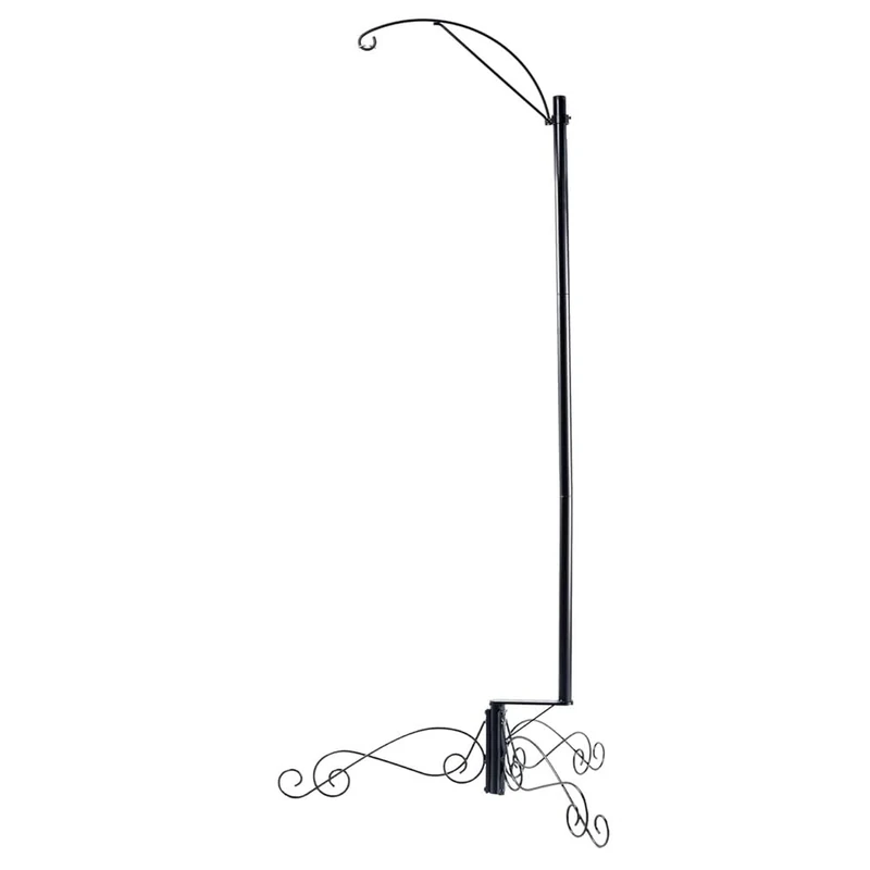 HOHIYA 61 Inch Bird Cage Stand Shepherd Hook Hanging for Pet Hummingbird Feeder Solar Light Lantern Plant Basket Max Loading 14 lbs Black Pole Diameter is 1 inch Taiwan Made