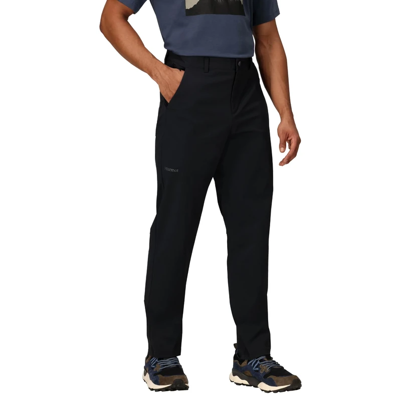 Marmot Men's Arch Rock Pant, Water-Repellent Trekking Trousers, Breathable Softshell Functional Trousers, Windproof Hiking Pant, Black, 34