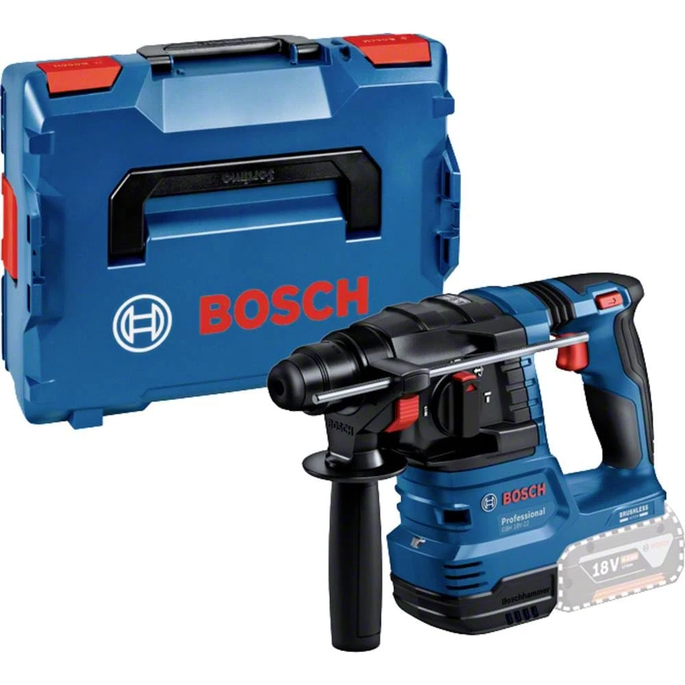 Bosch Professional 18V System Cordless Rotary Hammer GBH 18V-22 (with SDS plus, ideal for drilling 6 mm to 10 mm holes, KickBack Control and Vibration Control, incl. Inlay, L-BOXX)