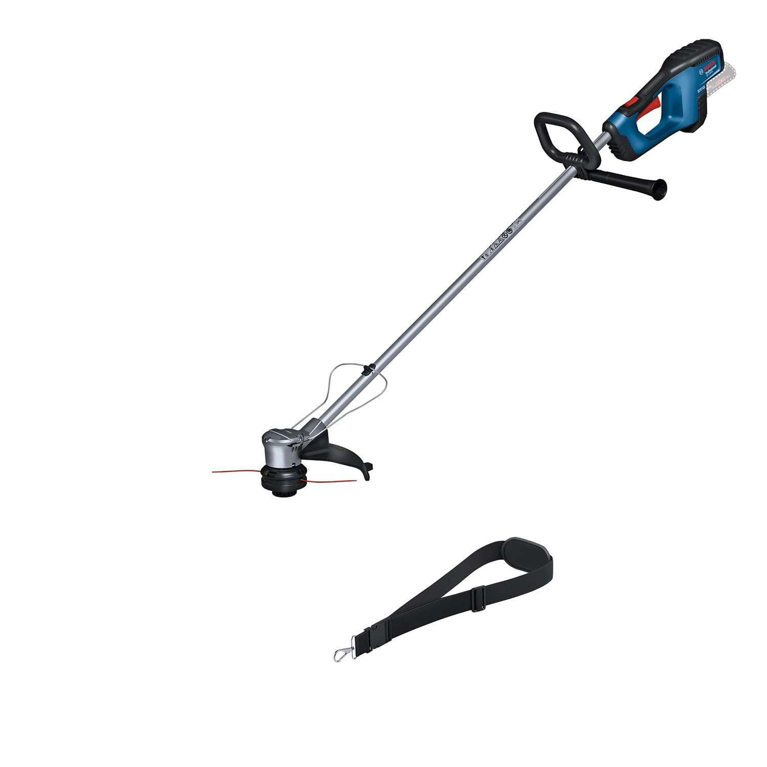 Bosch Professional 18V System Cordless Grass Trimmer GRT 18V-33 (brushless Motor, Cutting Diameter of 33 cm, incl. 1 x Shoulder Strap, 1 x Spool Assembly)