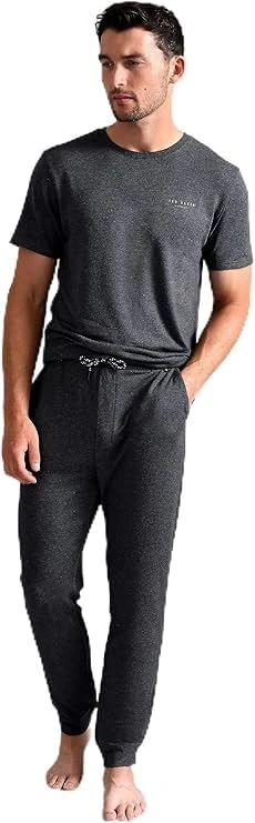 Ted Baker Men's Supersoft Jersey Lounge Jogger, Size S Dark Grey Marl