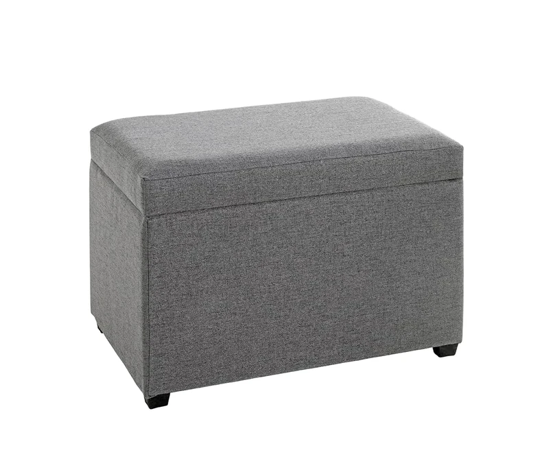 HAKU Möbel Storage Bench Anthracite, Mdf, Fabric - Size: W 58 cm X H 42 cm X D 39 cm, Style: Art Deco