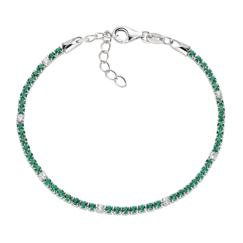 Amen Bracelet, (M) Tennis, PULSEIRA Silver 16+3 cm, Prata 925 (2.56GR) BT7BBVE16 Brand, one size, Metal, No Gemstone