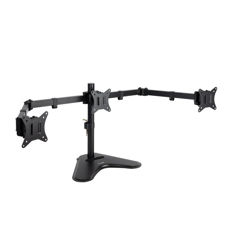 TOOQ DB1704TN-B - Table Stand for 3 Screens from 17" to 27" Black