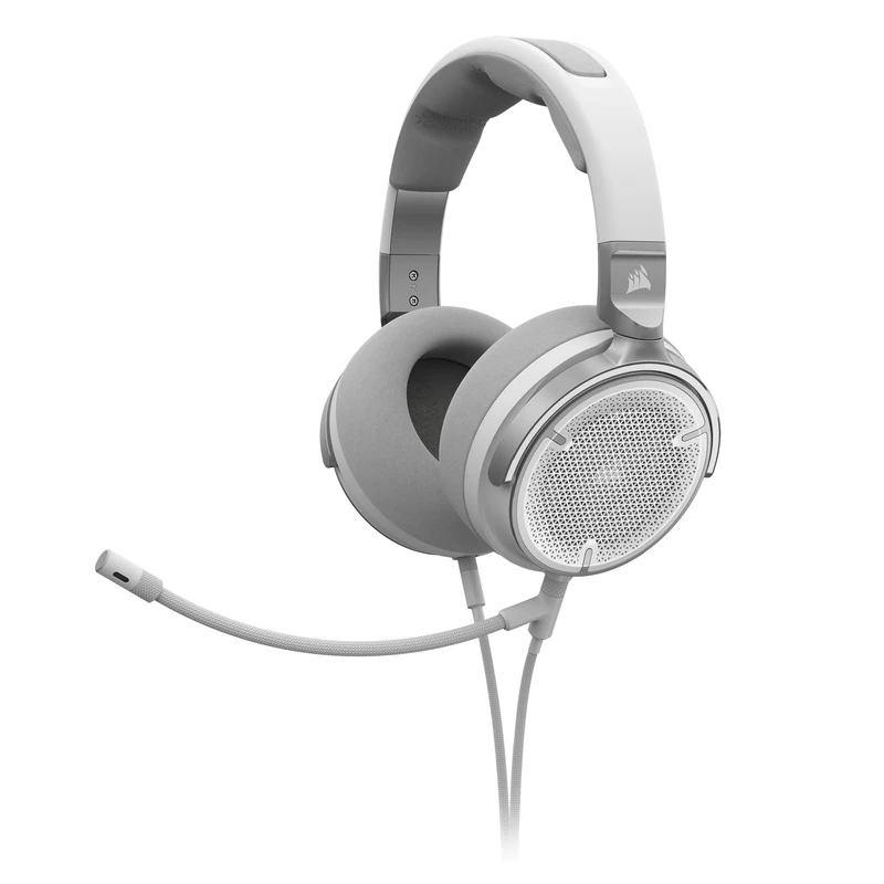 Corsair VIRTUOSO PRO Wired Open Back Gaming Headset - Detachable Uni-Directional Microphone - 50mm Graphene Drivers - 20Hz-40 kHz Frequency Reponse - White