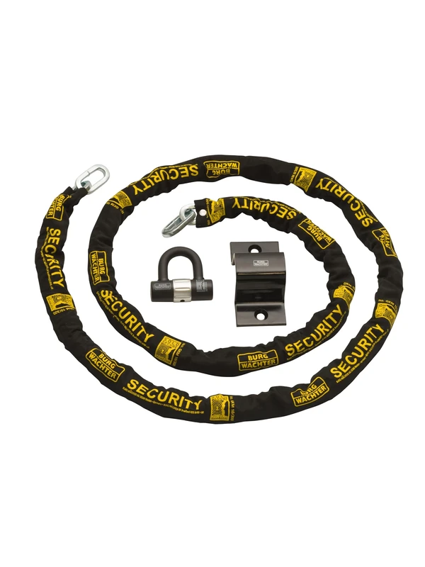 Burg-Wachter 3M Sold Secure Gold Bike Chain, Lock & Ground Anchor Kit, Black