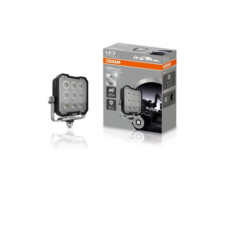 OSRAM LEDriving® Cube WL VX125-WD, LEDWL108-WD, OFF ROAD LED work lights, 3000 lumens, up to 67 m long light beam, 12V/24V, Folding box (1 Lamp), Grau