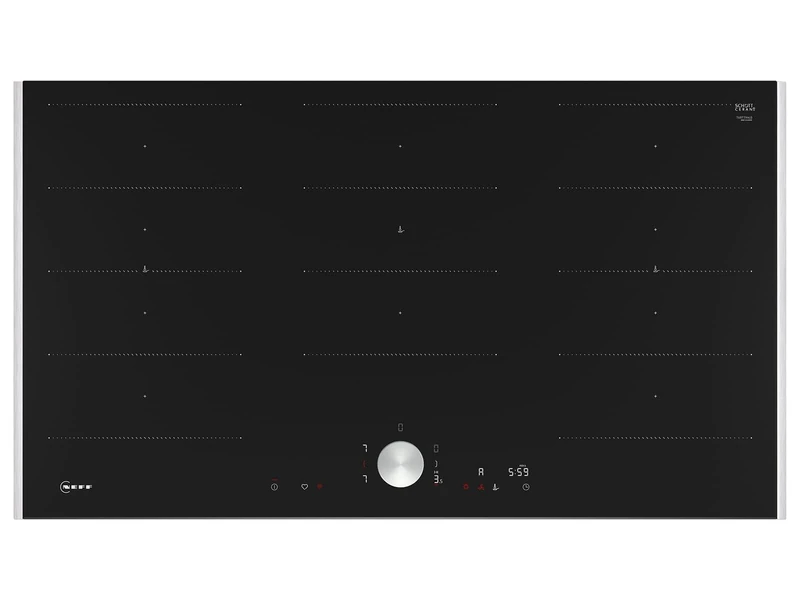 Neff, Home Connect T69TTX4L0 Self-contained Flex Induction Hob with Twist Pad Control N90 Width 90 cm Black with Frame