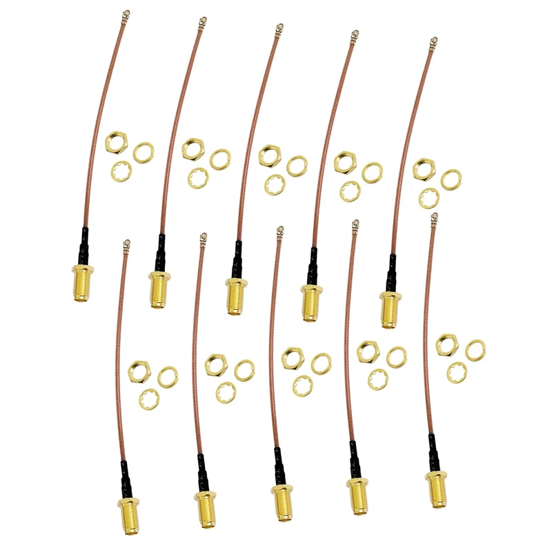 Young Wolf 10X RF U.FL IPEX IPX Mini PCI to SMA Female 4Inch 10cm Pigtail Antenna Cable RG-178 Coaxial Low Loss