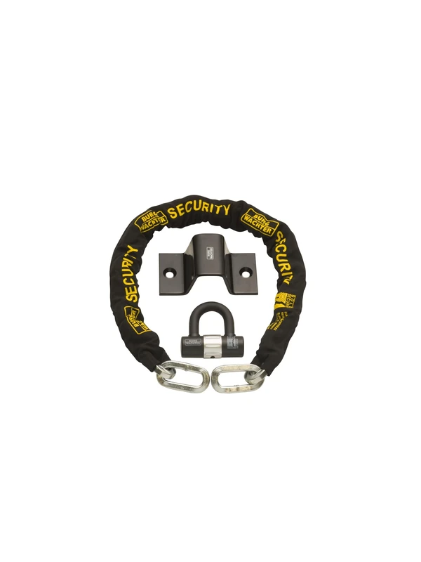 Burg-Wachter 1M 12mm Sold Bike Security Chain Ground Anchor Diamond Lock, Black