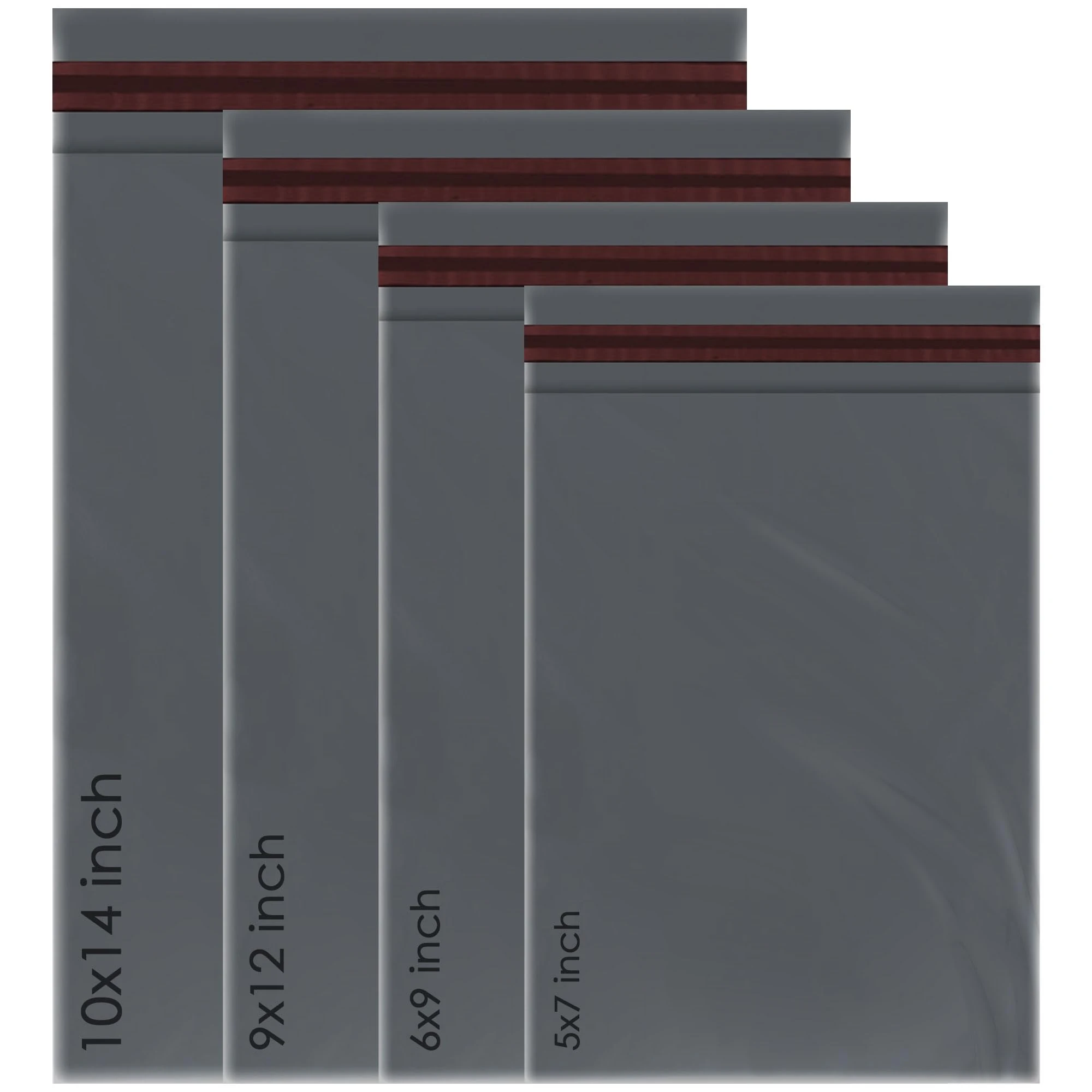 100 Assorted Mixed Grey Mailing Poly Postal Self Seal Bags 4 Sizes 25 from Each iSOUL Extra Small to Large Postage Packaging Assorted Mailers Posting Shipping Post Parcels Package Bags