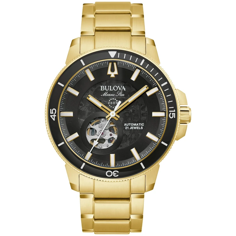 Bulova Marine Star C Automatic Gold-Tone Watch - 200M Water Resist
