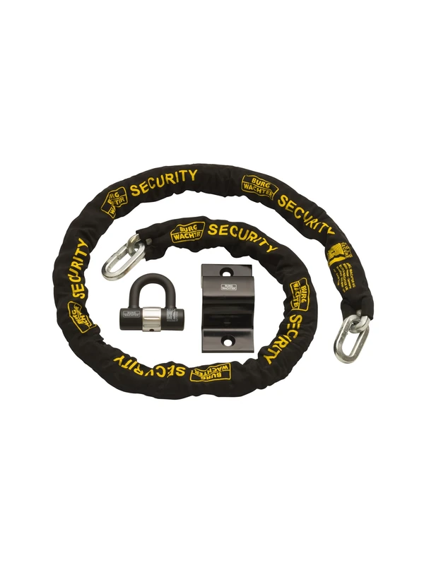 Burg-Wachter 2M 12mm Sold Bike Security Chain Diamond Lock, Black