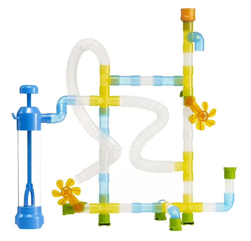 edxeducation Crazy Tube Set | Water Table Toys for Ages 5+ | Includes Water Pump, 72 Tubes & Attachments | Bath Toy | Explore STEM Concepts