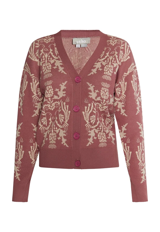 ALARY Women's Knitted Cardigan 10429219-al01, Dusky Pink Cream, Xs/S Sweater