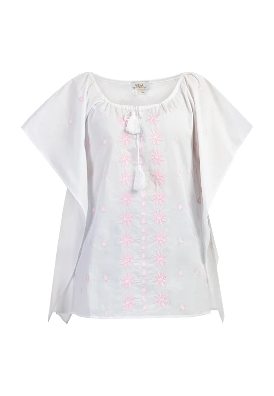 ALARY Women's Poncho 15826565-al01, White Pink, M Sweater, M