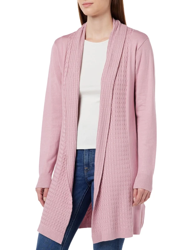 CARNEA Women's Open Cardigan 10426481-ca04, Dusky, Xs/S Sweater, Antique Pink
